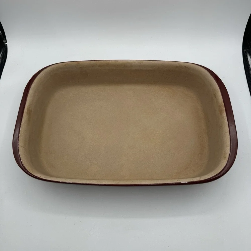 Pampered Chef 1338 Cranberry 9x13 New Traditions Baker Stoneware Seasoned Stone